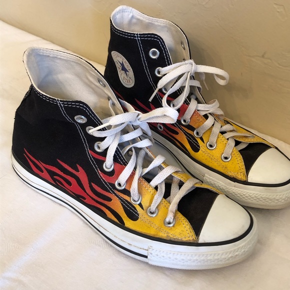 converse flame high tops